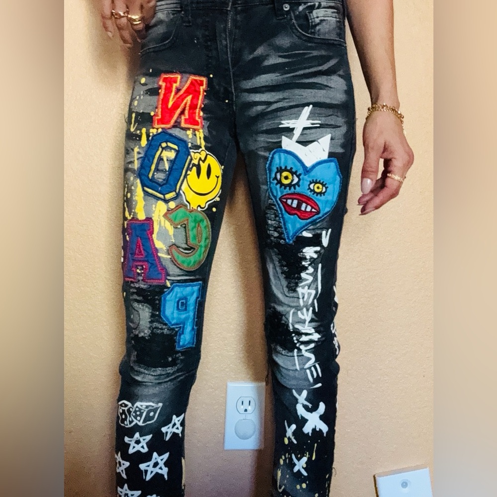 Graffiti Art Black Jeans